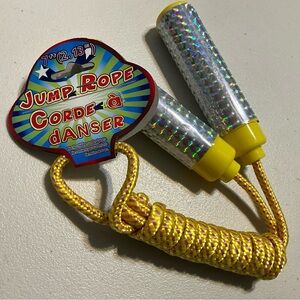 Yellow Kids Jump Rope with Holographic Handles